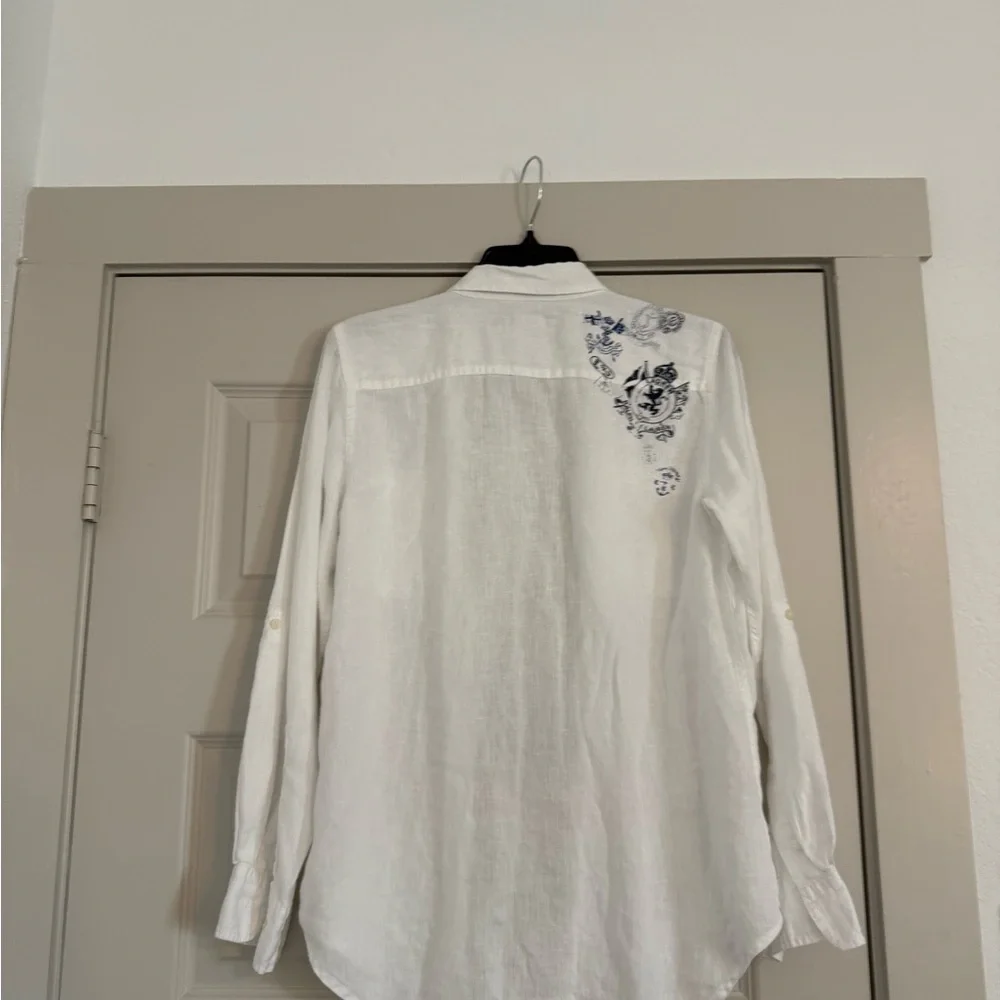 Ralph Lauren White Linen Shirt - Picture 4 of 5
